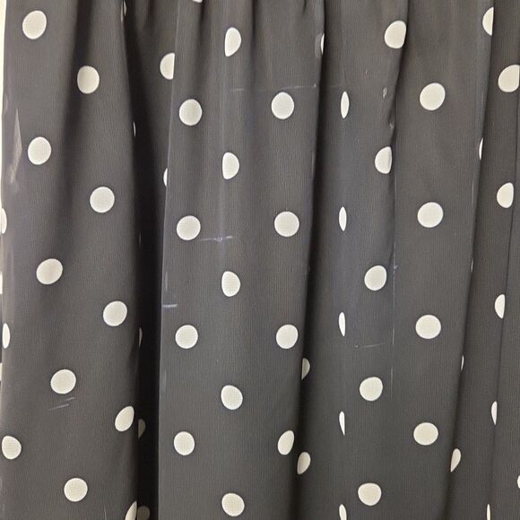 Black & White Polka Dot Dress Maxi Shear Mini underlined Slip XXL Baby doll Y2K - Picture 9 of 12